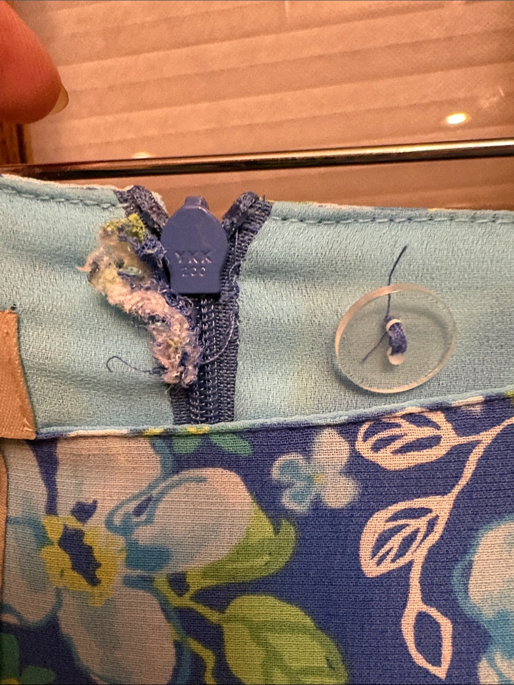 EUC Sigrid Olsen Blue Floral Maxi Skirt with Lime & Pink Accents - Picture 6 of 6